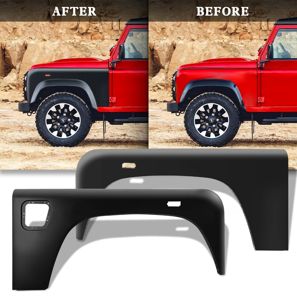 

Hot Sale Offroad Vehicle Auto Parts fit for Land Rover Defender Aluminum Alloy Front Fender Guard