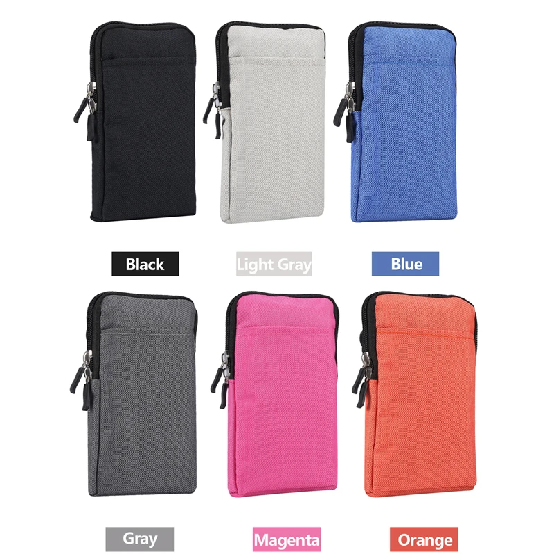 Universal Life Waterproof 4.7-7.2'' Mobile Phone Bag for iPhone 11 12pro max XS X 7 8 6plus Nylon Waist Bag with Shoulder Strap