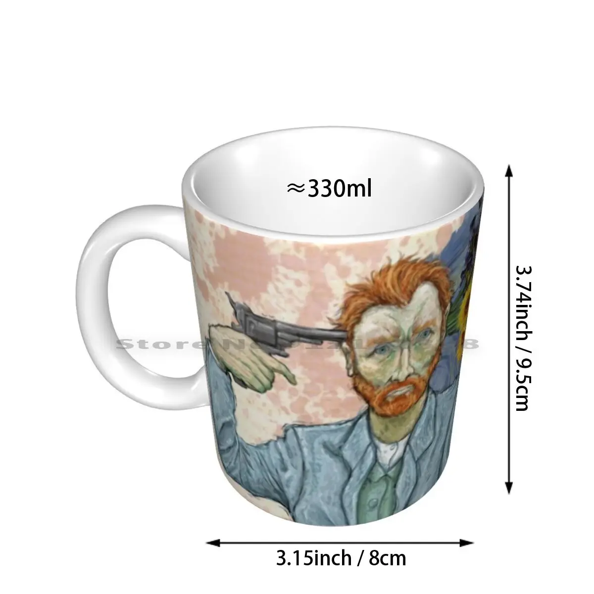 Vinnie Van Ceramic Mugs Coffee Cups Milk Tea Mug Vincent Van Gogh Vincent Van Gogh Post Depression Suicide Sunflowers Violets