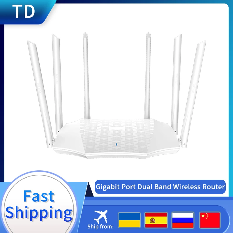 TD GC21 AC2100 Gigabit Dual-Band Wireless Router Wifi Repeater with 6*6BI High Gain Antennas Home Home Coverage Multi Language