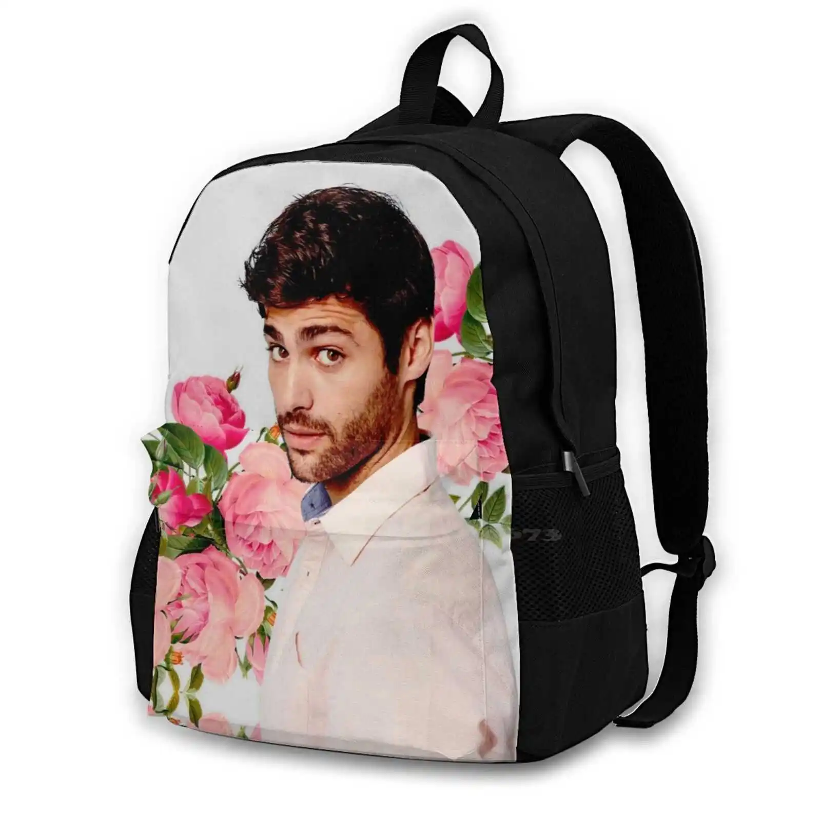 Matthew And Pink Flowers Women Men Teens Laptop Travel School Bags Matthew Matt Shadowhunters Malec Alec Lightwood The Mortal