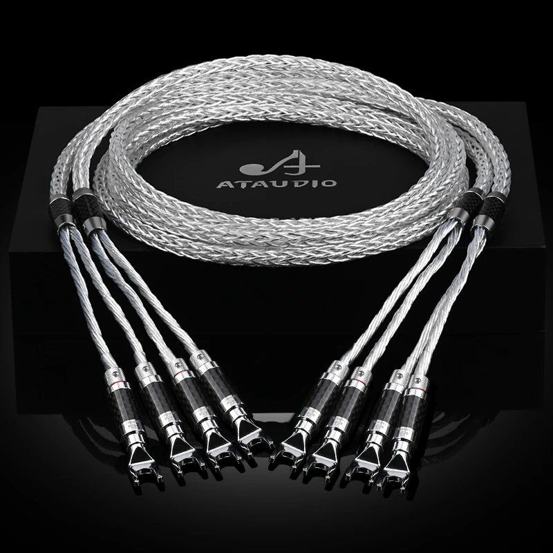 ATAUDIO HIFI 2-to-2 Banana Speaker Cable Silver 3