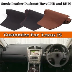 Accessories Car-styling Suede Leather Dashmat Dashboard Cover Dash Carpet For Lexus IS-F G2 IS250 IS350 IS300 2006 -2012 RHD