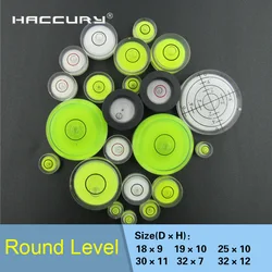 HACCURY New PMMA Bullseyes Level measurement instrument Universal leveler Spirit Round Plastic vial