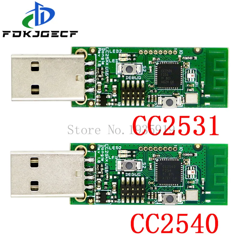 Wireless Zigbee CC2531 CC2540 Sniffer Bare Board Packet Protocol Analyzer Module Zigbee Emulator CC Debugger CC1110 Smartrf04eb