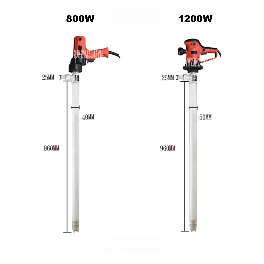 CM-D73A4 Electric Oil Barrel Drum Pump 6 Gear PVDF Pipe Low PH Non Flammable And Explosive Chemicals Liquid Transport Equipment