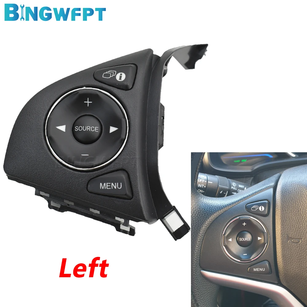 

New Audio Radio Remote Cruise Control Button BINGWFPT Steering Wheel Control Switch Left For Honda Fit 2015-2018