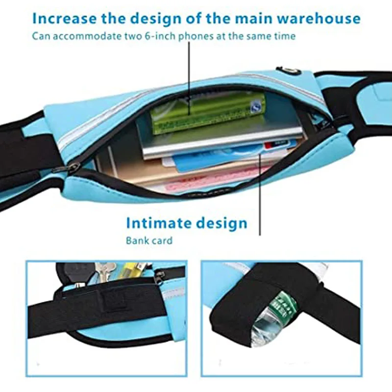 Waterproof Run Waist Belt Bag Men Women Sports Bag Cycling Running Gym Belt Bag Male Bag Waist Bag Sports Fanny Pack Jogging Bag