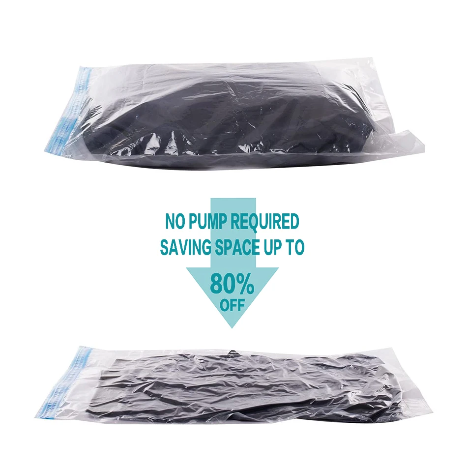 Multi-Purpose Clear Storage Compression Bags Portable Folding Luggage Travel Organizer Vacuum Seal Bags For Clothing Space Saver