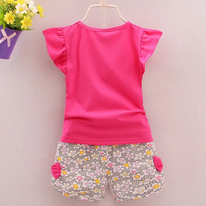 New Summer Fashion Baby Girls Clothes Children Cute Cotton Vest Shorts 2Pcs/Sets Toddler Casual Costume Infant Kids Tracksuits