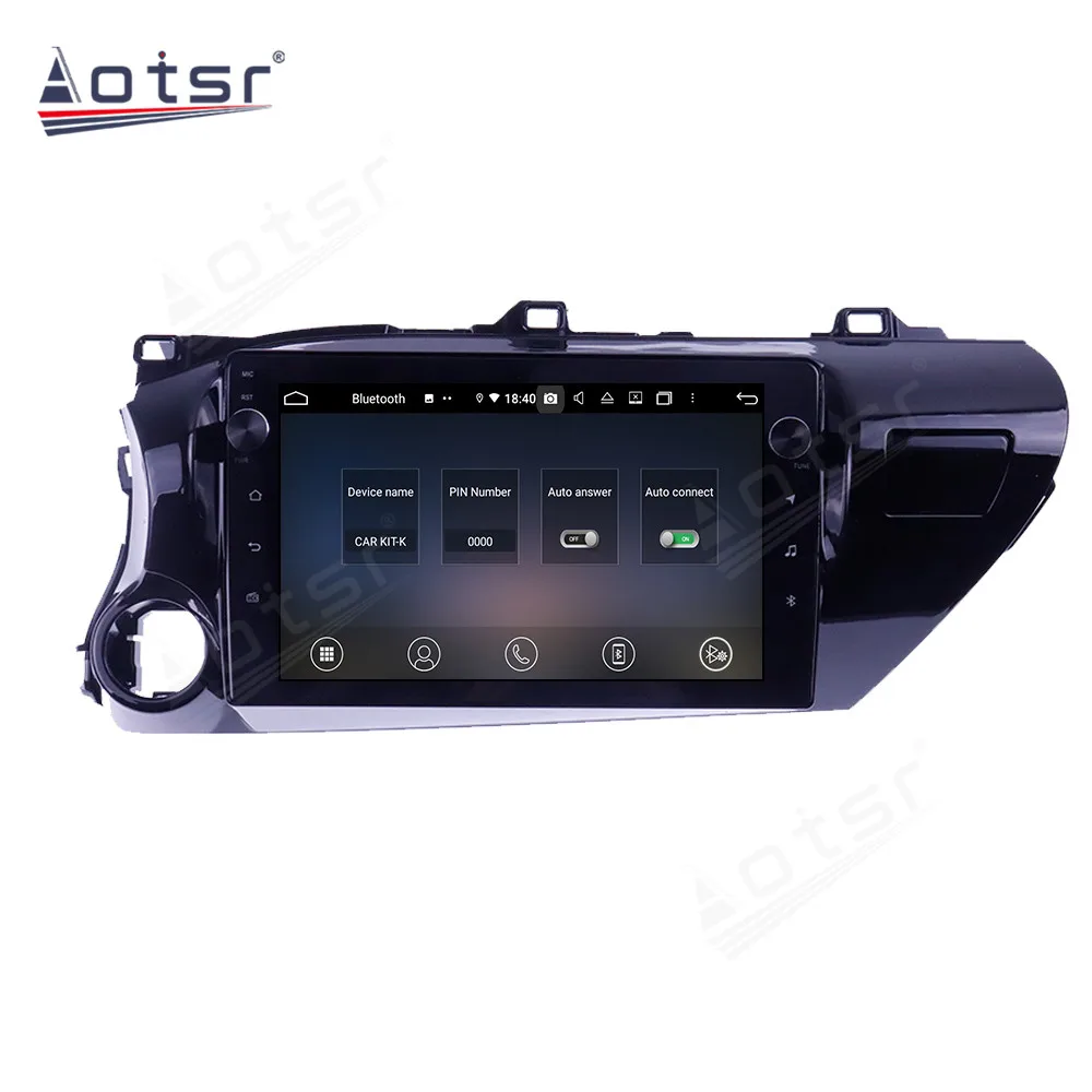 Per Toyota Hilux 2016 - 2018 ricevitore Stereo per Autoradio Android Autoradio lettore Video multimediale schermo dell'unità principale di navigazione GPS