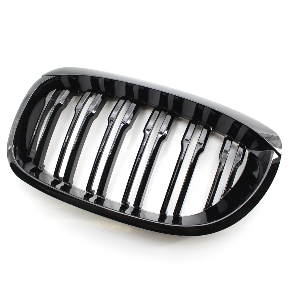 Car Kidney Grill Front Bumper 2 Slat Line Gloss Black Racing Grill for BMW E46 Coupe 325Ci 330Ci LCI 2door 2003-2006