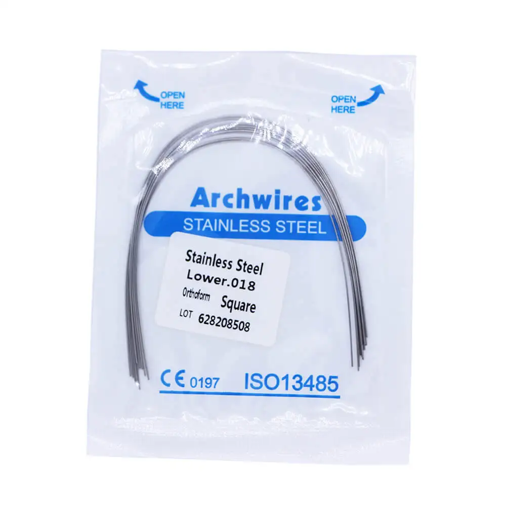 Dental Stainless Steel Wire For Orthodontics Correctors Archwires Orthoform Square Orthodontic Arc Wire Upper Lower For Adults