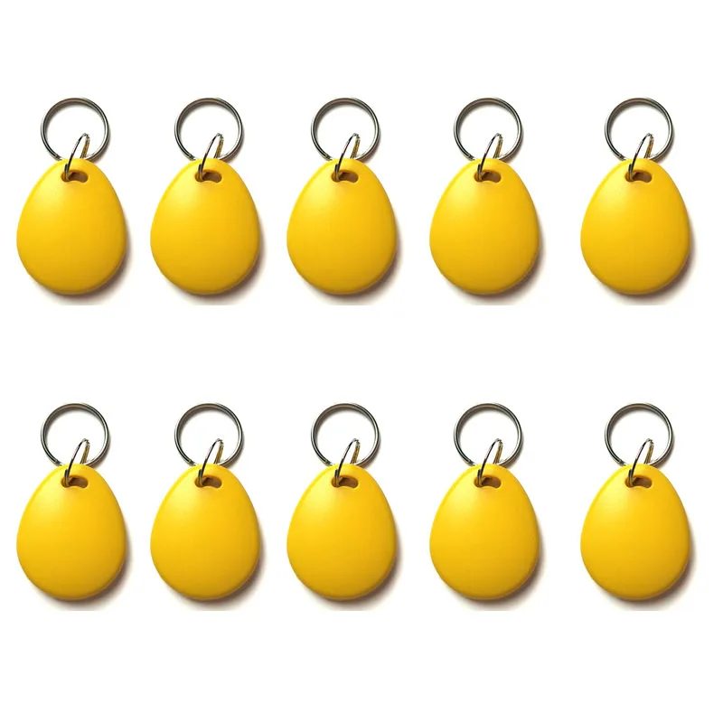 10pcs EM4305 T5577 125khz Copy Rewritable Writable Rewrite keyfobs RFID Tag Key Ring Card Proximity Token Badge Duplicate