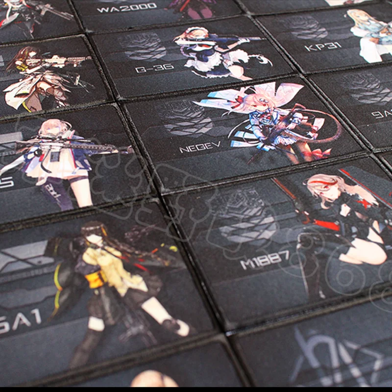 Game Animation Surrounding Girls Frontline Printing Badges Game Squad Characters Picture Stickers Patches for Clothing