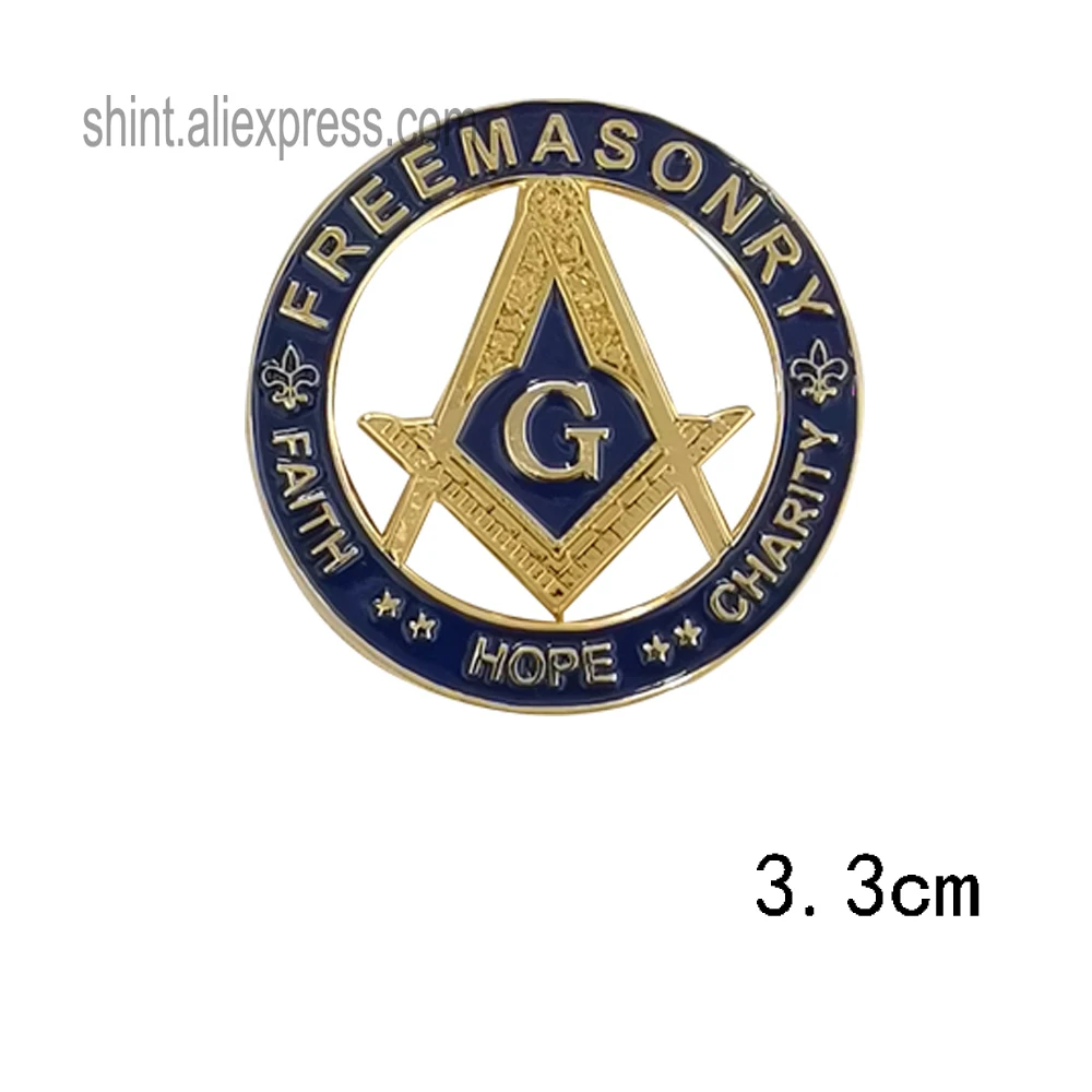 Masonic  Lapel Pins Badge Mason Freemason faith hope  ancient wisdom  Commemorative Freemasonry  exquisite accessories Retro