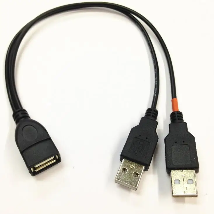 كابل USB من النوع Y ، خط واحد ، خطين ، USB 2.0 AF/2 * AM