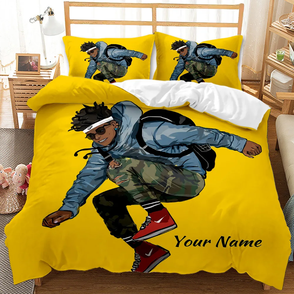 Quilt Duvet Comforer Pillowcase Cover 3D Printed Hiphop Afric Boy Bedding Set Euro Hot Sell Bed Linen Bedroom Home Textile