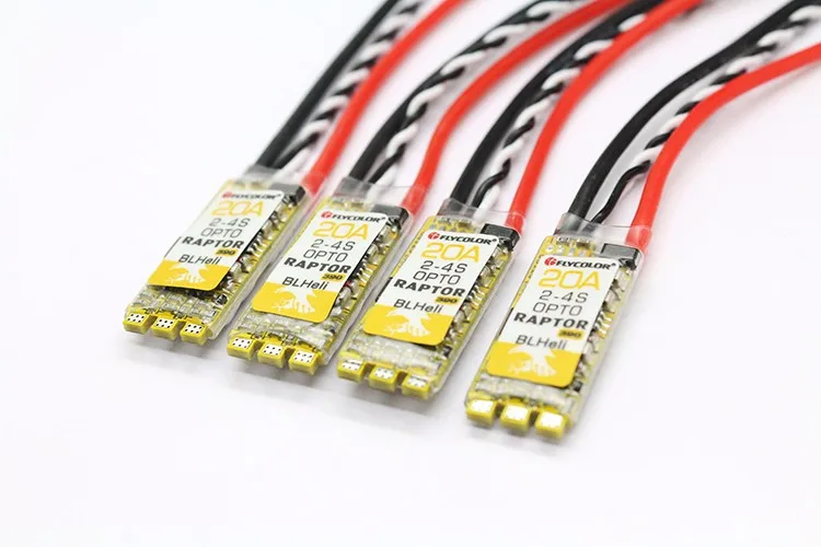 Flycolor 20A 30A mini RC brushless ESC Raptor 390 2-4S OPTO support BLheli Damped light Oneshot125 MCU F390