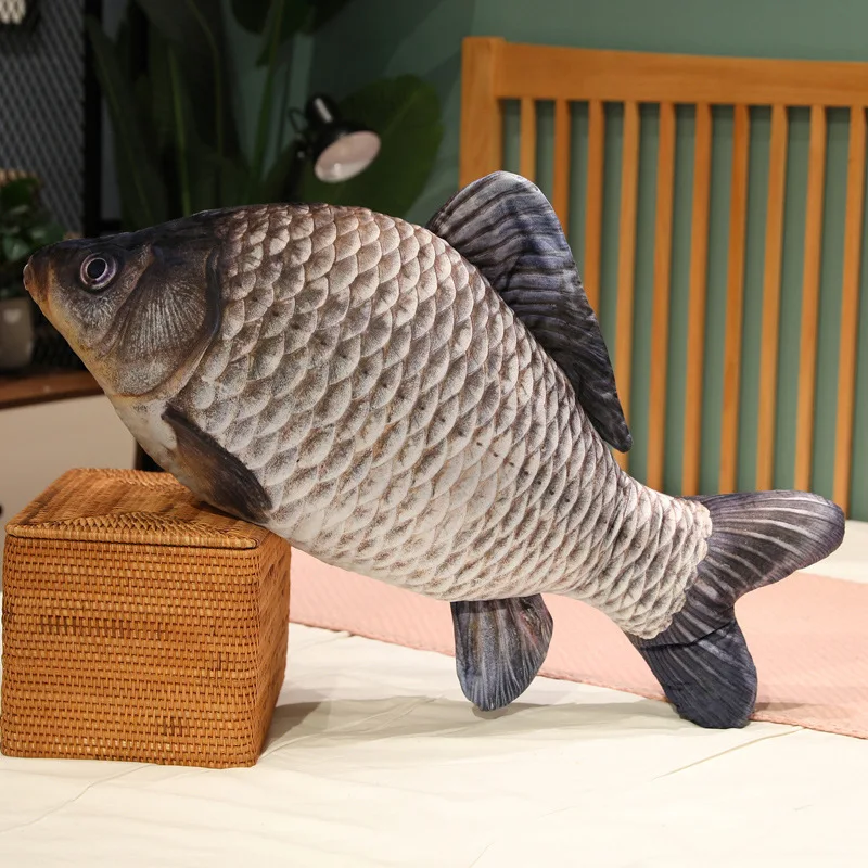 30-100 cm Simulation Lustige Fisch Plüsch Spielzeug Gefüllte Weiche Tier Karpfen Plüsch Kissen Kreative Schlaf Kissen für Kinder mädchen Weihnachten Geschenk – Detail 6