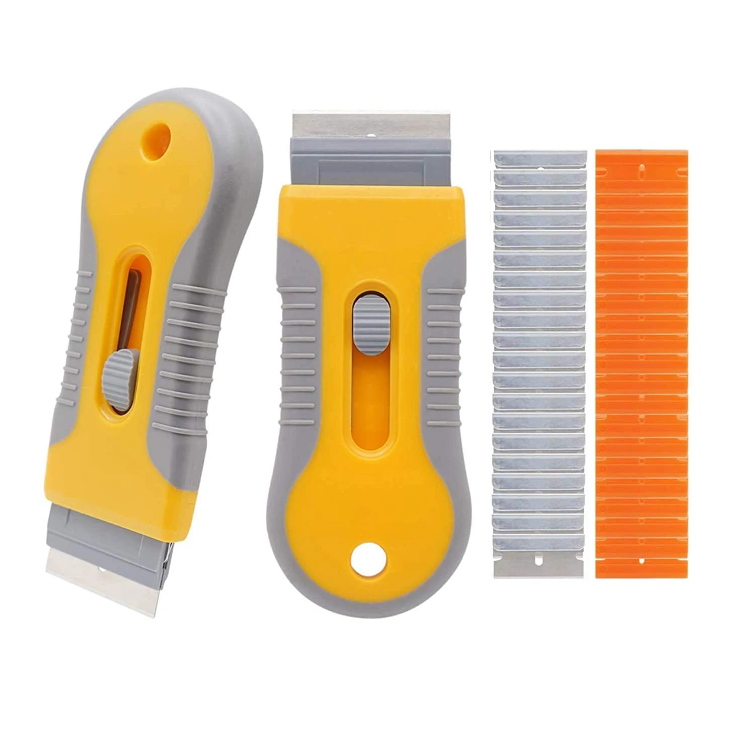 Razor Scrapers + Blades Scraping Tool Car Window Glass Sticker Viny Film Scraper Label Glue Paint Removal Cleaning Squeegee