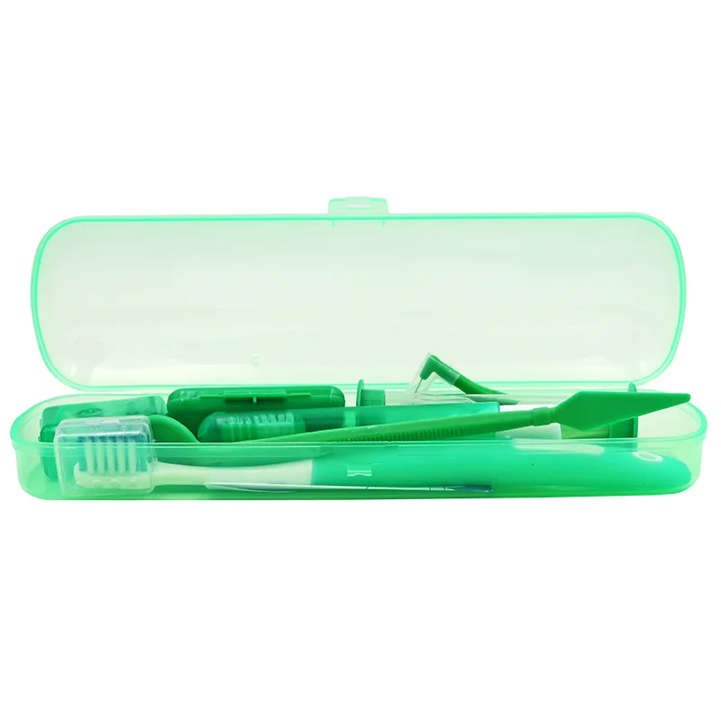 9pcs/set Dental Teeth Orthodontic Kits Toothbrush Foldable Dental Mirror Interdental Brush with Carrying Case Oral hygiene Tools