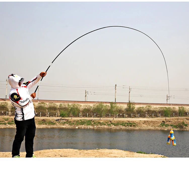Extra Long High Carbon Fiber Telescopic Power Hand Pole Fishing Rod 3.6M-10M Freshwater Feeder Rod Stick Spare Tip A243 image 5