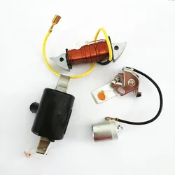 Light Coil + Ignition coil + capacitor + Terminator Contact for Zundapp Kreidler Hercules Alternator PUCH STATOR 17w 6v