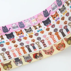 DHK 5/8 ''5yards Cats Paw stampato piega elastico FOE stretch ribbon hairbow copricapo fascia fai da te OEM E1904