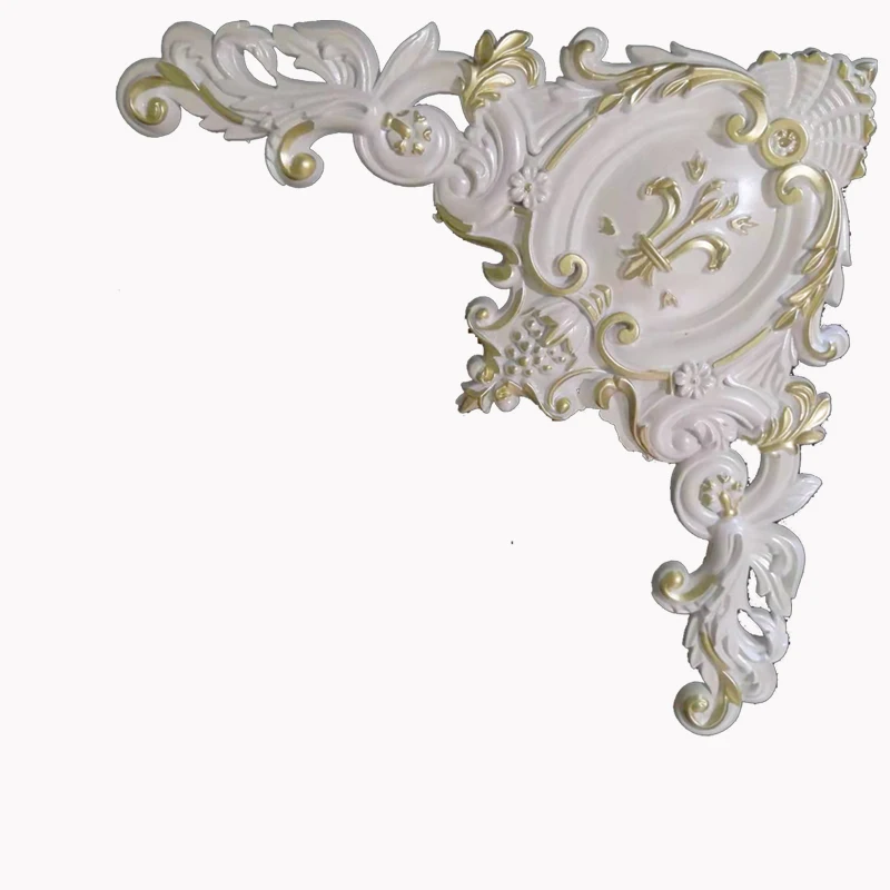 European style ceiling corner flower background wall passway decorative wall stickers Wedding home decoration non-wood carvings
