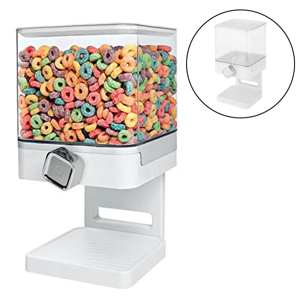 Free Standing Grain Cereal Storage Container Kitchen Coffee Beans Rice Dispenser Sealed Organizer Household Snack Bottles