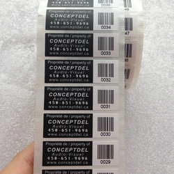 1000pcs 45x15mm Custom Self Adhesive Waterproof Labels Barcode Serial Number Stickers Pp Strong Adhesive Seal Tags