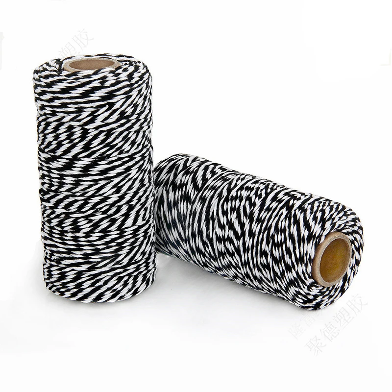 DIY Twisted Cords Gift Packaging Accessories Packing Decoration Wedding Party Packaging Double Color Cotton Baker Twine Rope
