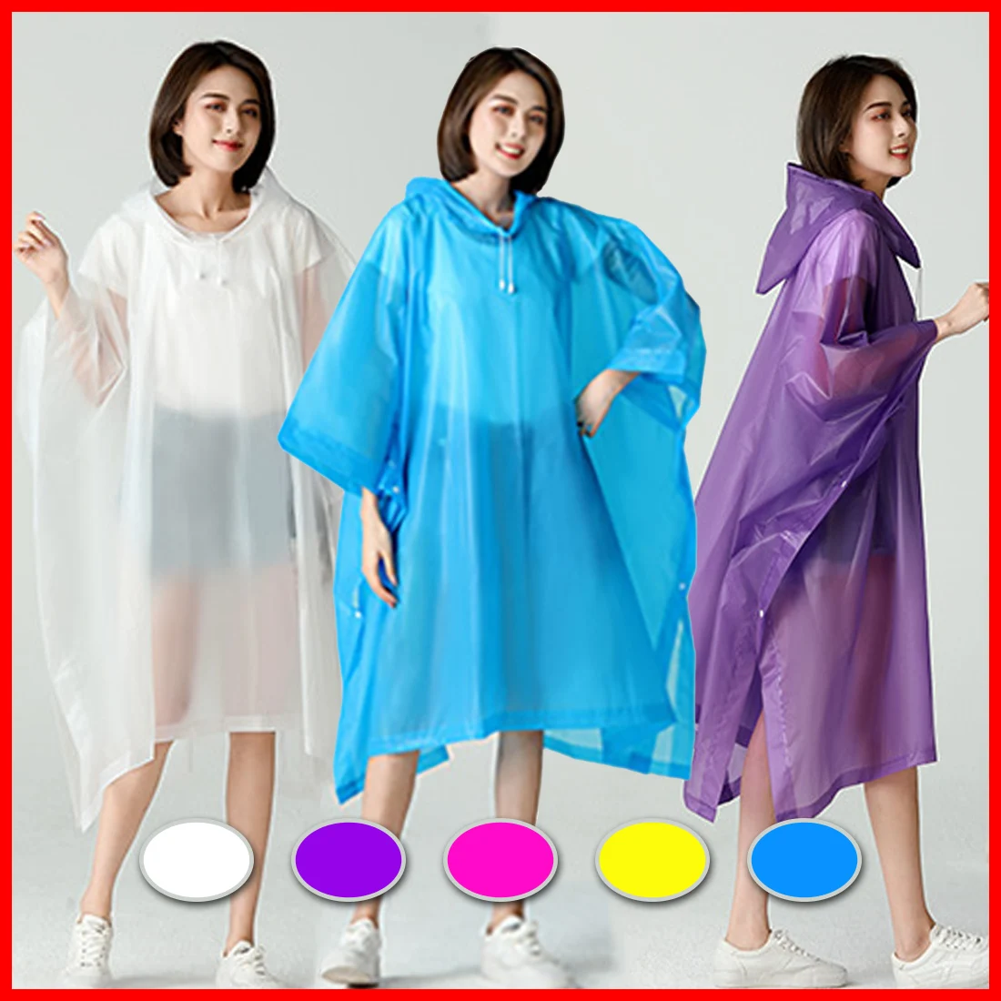 Herbruikbare Vrouwen Mannen Draagbare Regen Jas Pak Gear Regenkleding Poncho Mantel Hoodie Regenjas Voor Fietsen Vissen Wandelen Camp Met Kap