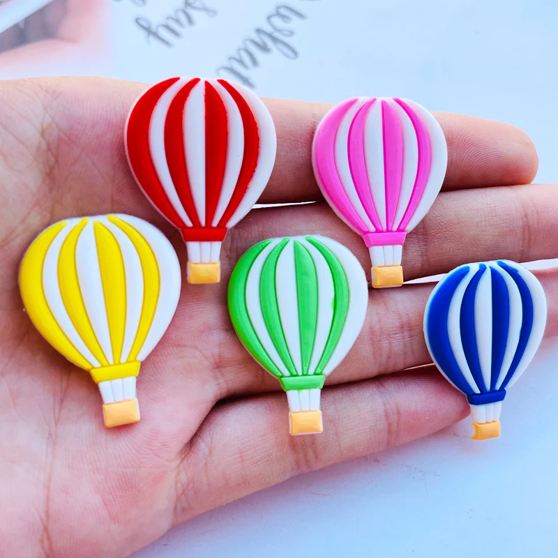 

20 New Kawaii Soft Glue Cartoon Hot Air Balloon Flat DIY Crafts Scrapbook Hair Bow Center Accessories Decoration B93