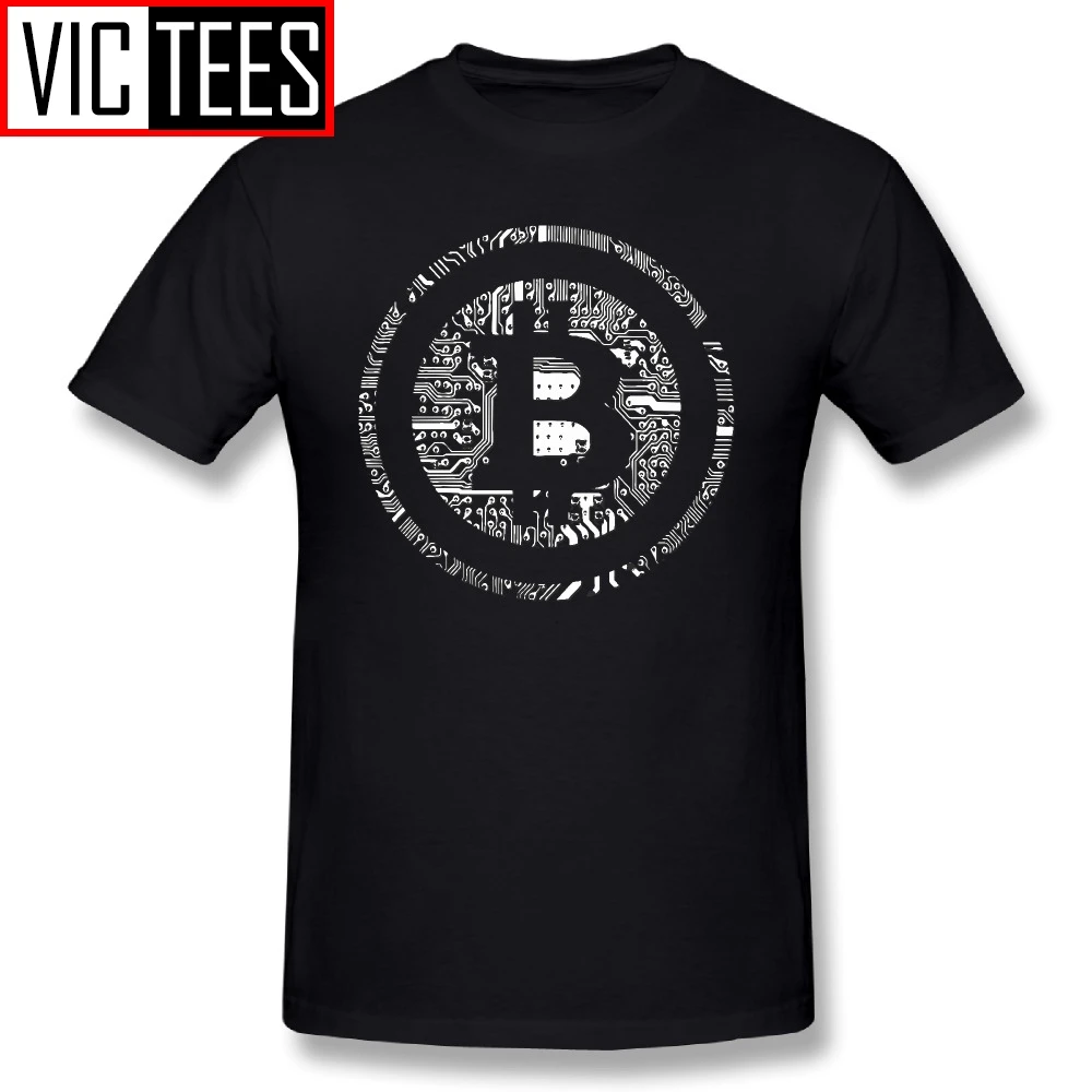 تي شيرت رجالي بيتكوين عملة Cryptocurrency الثورة المالية تي شيرت عادي الشباب الياقة المستديرة تي شيرت