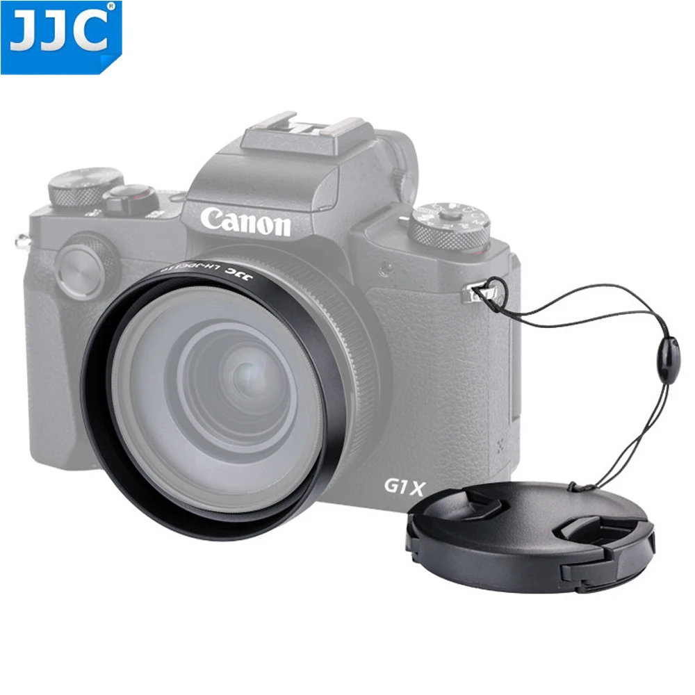 

JJC LH-JDC110 Camera Metal Lens Hood for Canon PowerShot G1X Mark III Screw Cap Protector