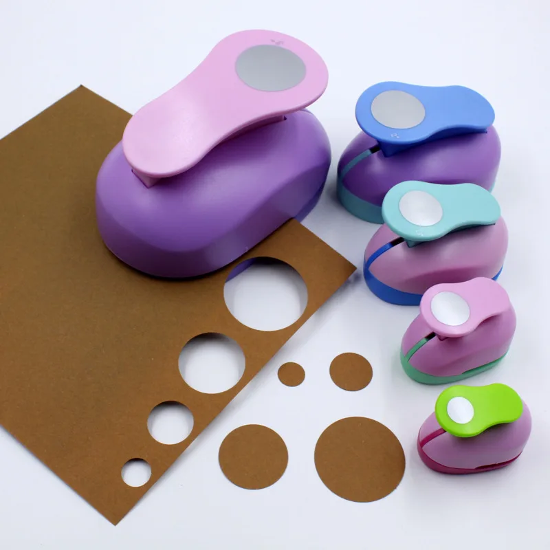 9-50mm Paper Puncher Circular Embossing Device Children Educational Embossing Machine Flower Punching Device Diy Hole Puncher