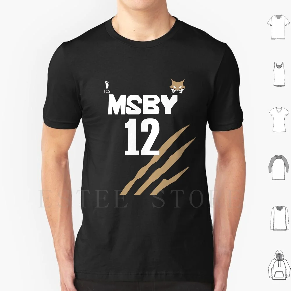 Bokuto Koutarou Jersey-Haikyuu!! Msby Black Jackals Wing Spiker , No. 12 T Shirt DIY Big Size 100% Cotton Haikyuu Haikyu Bokuto