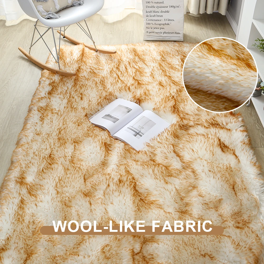 

Artificial Wool Rugs For Bedside, Fluffy Anti Slip Carpet For Decoration Fur Sheepskin Rug Best Choice For lifestyle photograshy