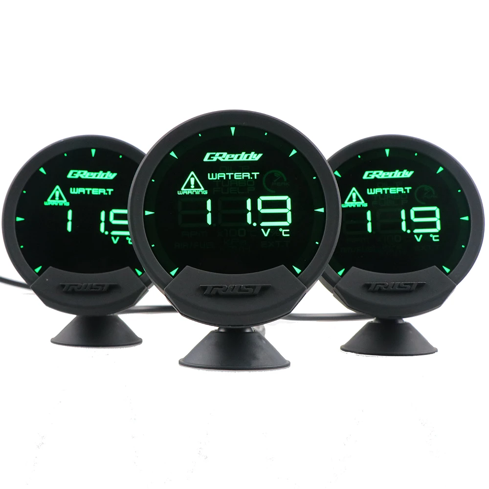 Greddi Sirius 7 Colors LCD Head Up Display Boost Water&Oil Temp Oil Press RPM Fuel Pressure Air-fuel Ratio EGT Gauge