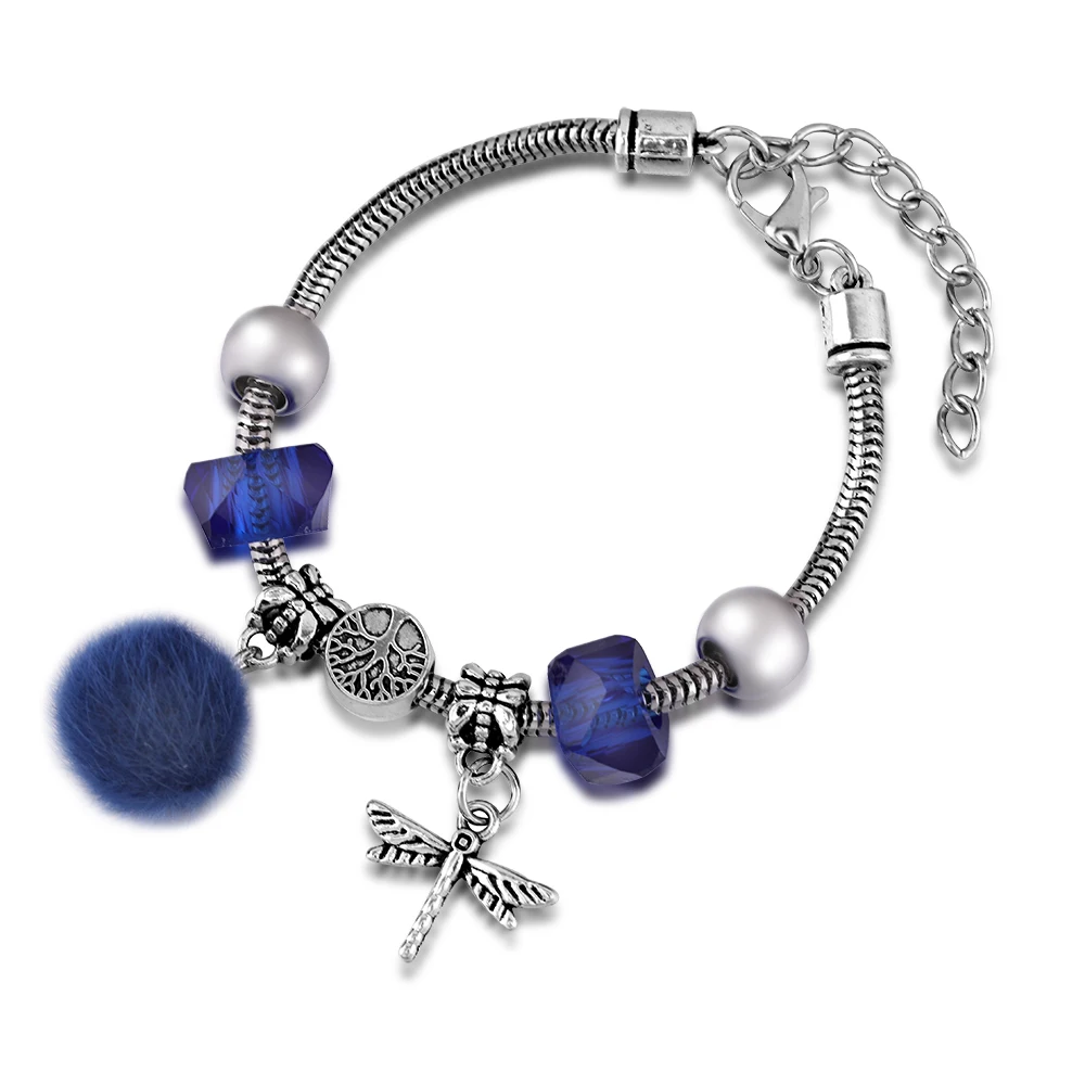 جديد اليعسوب الإسورة 6 اللون أفخم الكرة نمط سوار جراد البحر مشبك ثعبان سلسلة شجرة الحياة مطرز أساور النساء 2021 مجوهرات