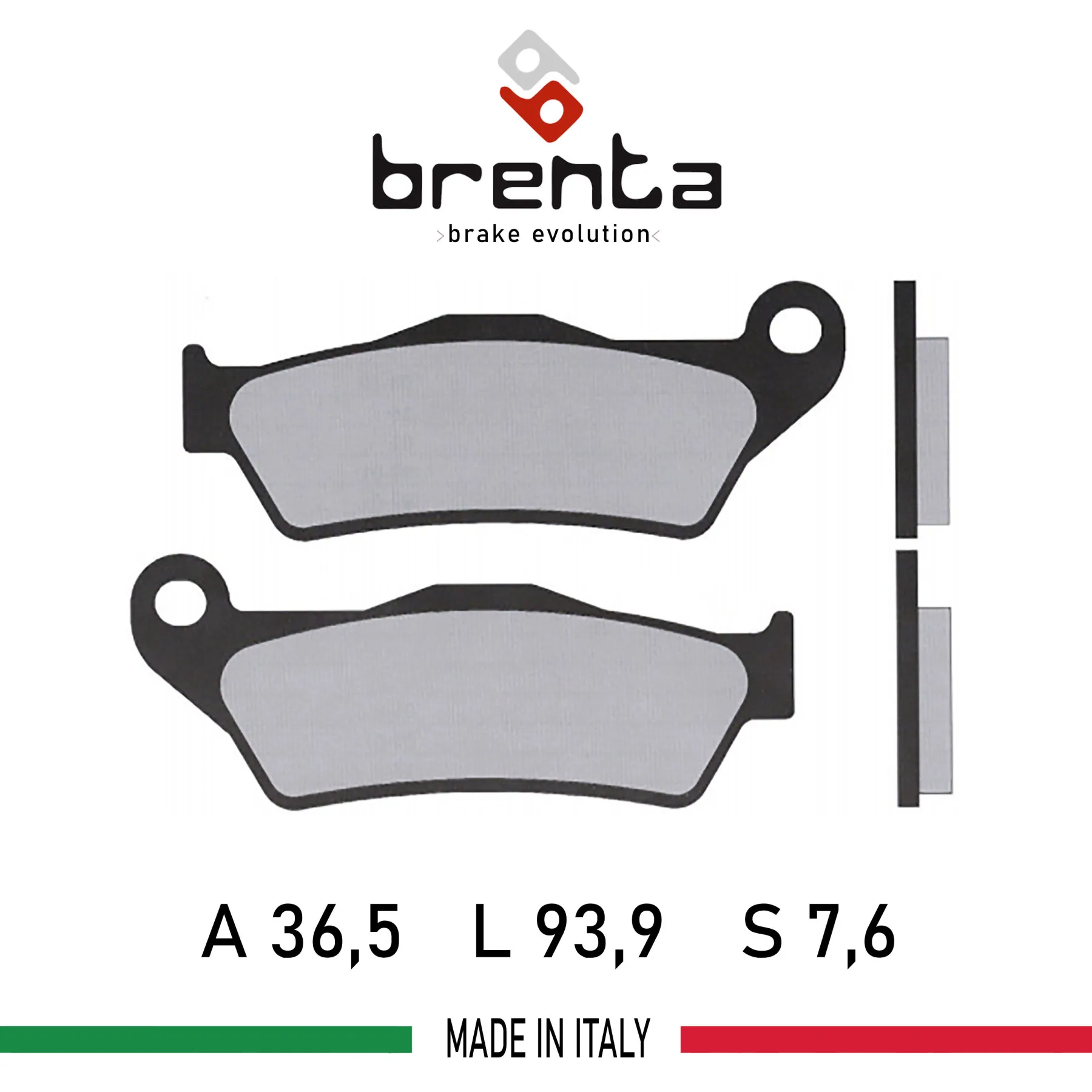 Brenta for FANTIC Caballero 50/125 FT3027-FA181 Motorcycle Brake Disk Pad Organic (!! Front !!)