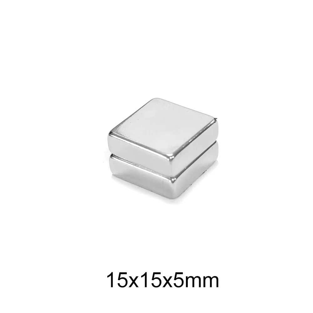 2/5/10/20/30/50PCS 15x15x5 mm Block Strong Powerful Magnets N35 Rectangular Rare Earth Neodymium Magnet 15x15x5mm 15*15*5 mm