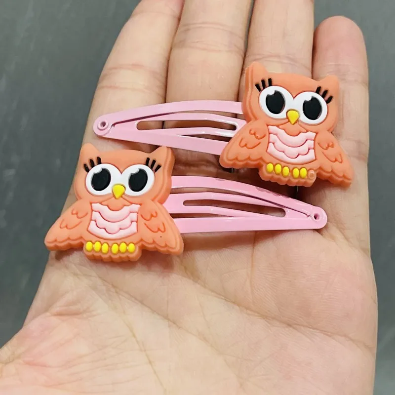 2Pcs Girls Cute Cartoon Animals Chi Cat Elephant Hair Clips Kids Lovely Hairpins Headband Barrettes Fashion Hair Accessories