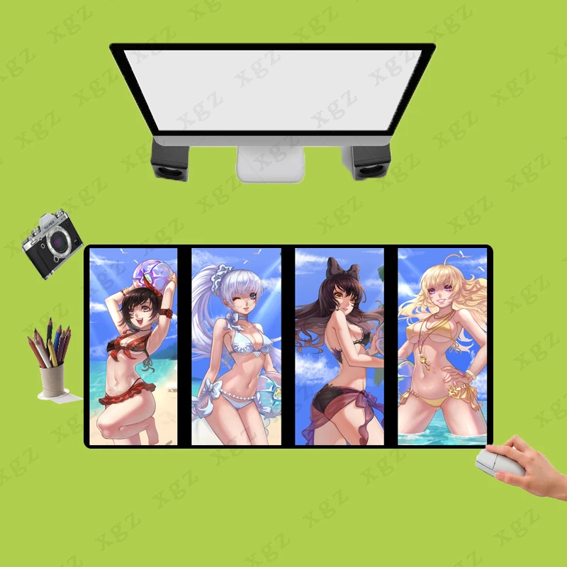 

Большой игровой коврик для мыши XGZ с аниме сексуальной девушкой, коврик для мыши с застежкой по краю, Настольный коврик для ноутбука, коврик для клавиатуры, коврик для мыши для CSGO DOTA XXL