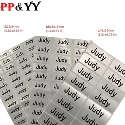 Silver Personalized Name Label Sticker Office Kids School Stationery Personal Craft Label Waterproof Custom Sticker