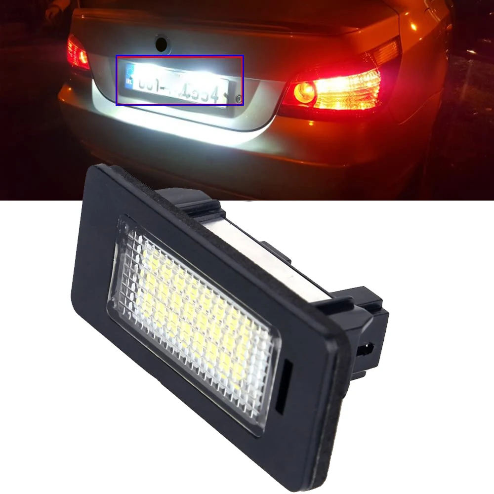 1PC Car Rear License Plate Light 6000K Xenon 12V Tail Lamp for BMW 1 3 5 X5 X6 E39 E60 E82 E88 E90 E91 E92 E93 F10 E70 E71 