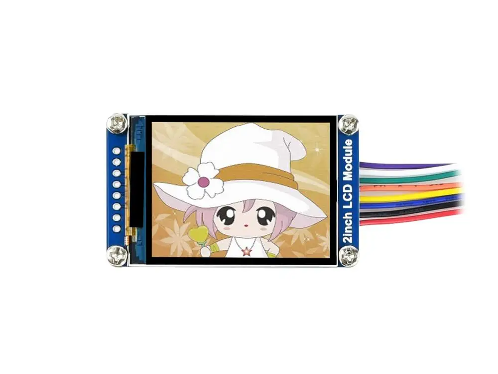 Resolução do módulo 240 × 320 do lcd de 2 polegadas, tela do ips com controlador incorporado, comunicando através da relação spi