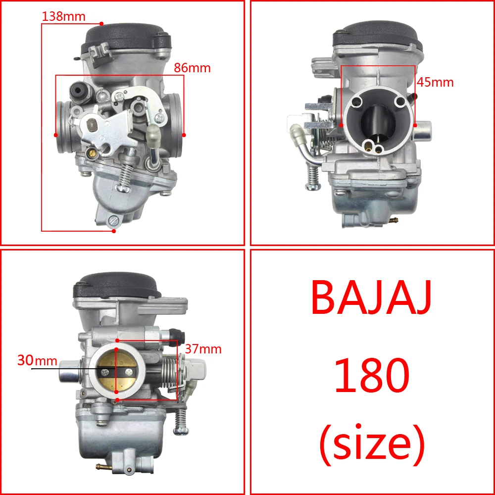 Motorcycle Dirt Bike BAJAJ180 Carburetor CARB 200CC BAJAJ Pulsar 180